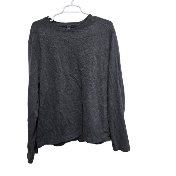 J.Crew Men’s Gray Cotton Long Sleeve Crewneck Tee Size Large - Picture 1 of 8